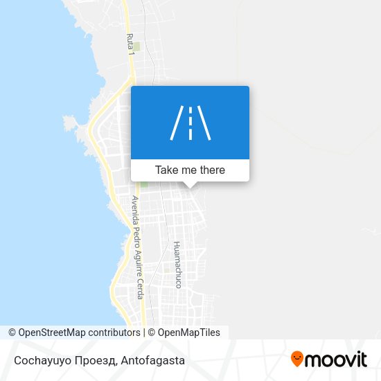 Mapa de Cochayuyo Проезд