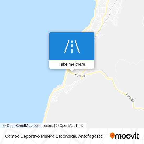 Campo Deportivo Minera Escondida map