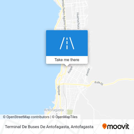 Mapa de Terminal De Buses De Antofagasta
