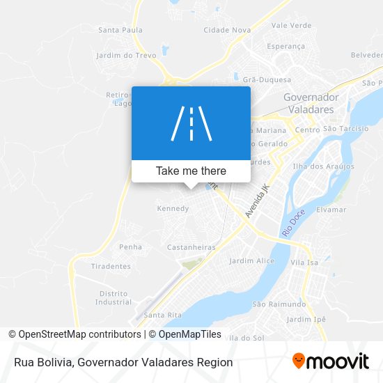 Rua Bolivia map
