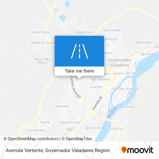 Avenida Vertente map