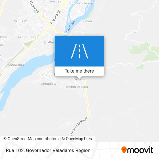 Rua 102 map