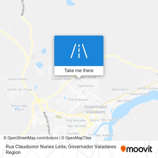 Rua Claudionor Nunes Leite map