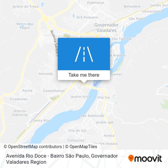 Avenida Rio Doce - Bairro São Paulo map