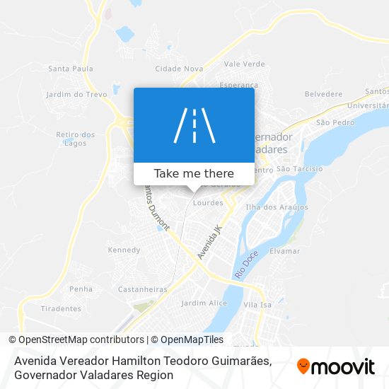 Mapa Avenida Vereador Hamilton Teodoro Guimarães