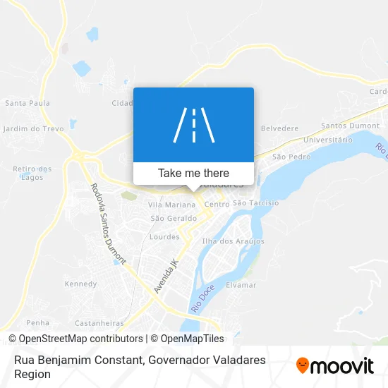 Rua Benjamim Constant map