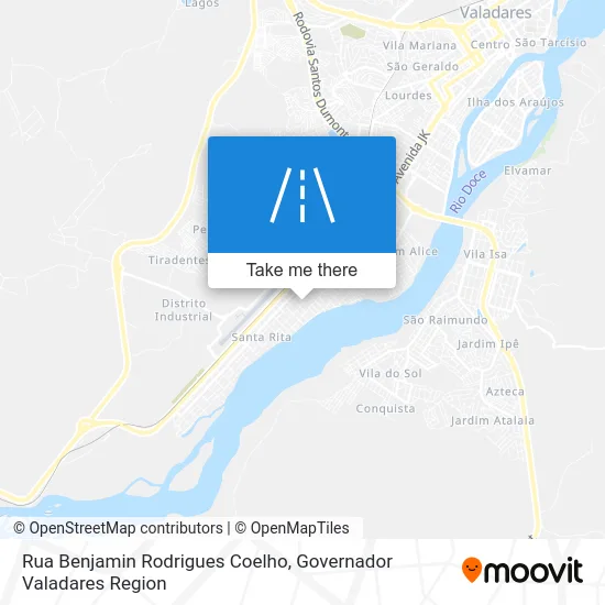 Rua Benjamin Rodrigues Coelho map