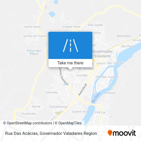 Rua Das Acácias map