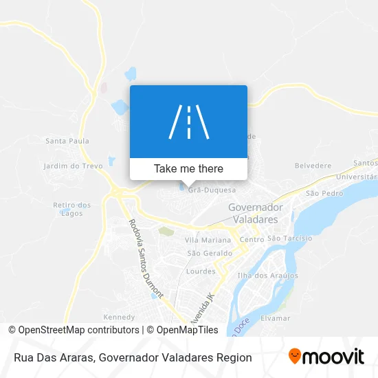 Rua Das Araras map