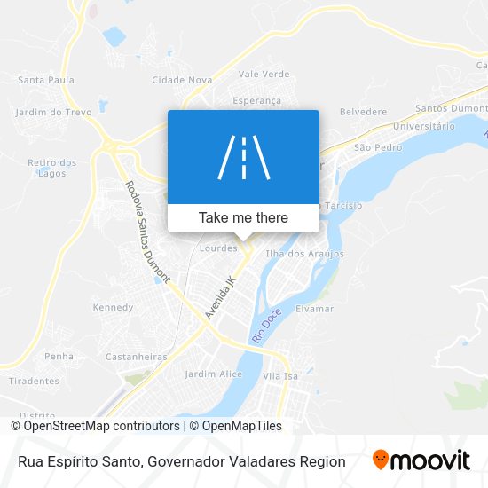 Rua Espírito Santo map