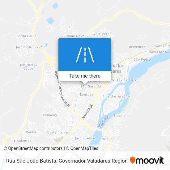 Rua São João Batista map