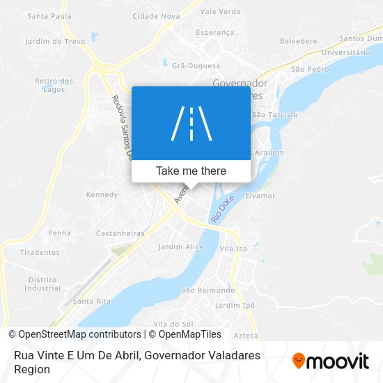 Rua Vinte E Um De Abril map