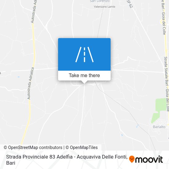 Strada Provinciale 83 Adelfia - Acquaviva Delle Fonti map
