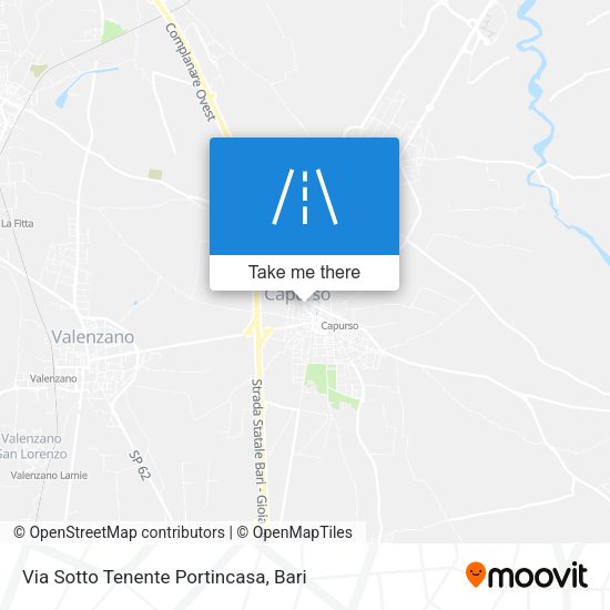Via Sotto Tenente Portincasa map