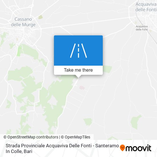 Strada Provinciale Acquaviva Delle Fonti - Santeramo In Colle map