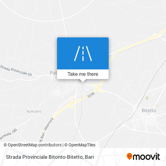 Strada Provinciale Bitonto-Bitetto map