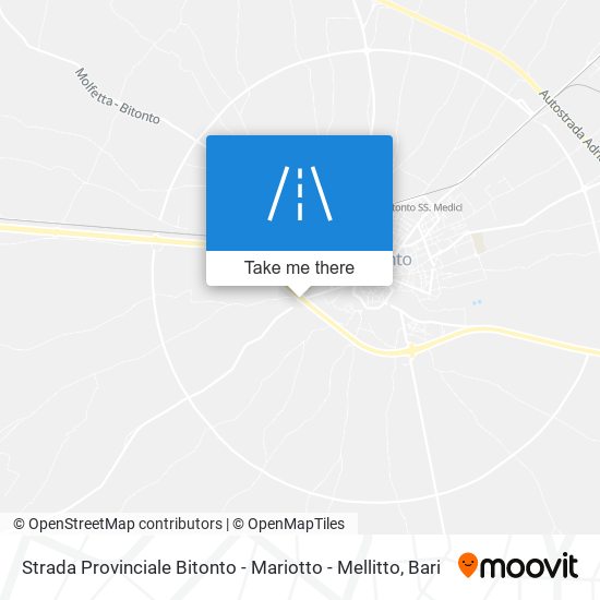 Strada Provinciale Bitonto - Mariotto - Mellitto map