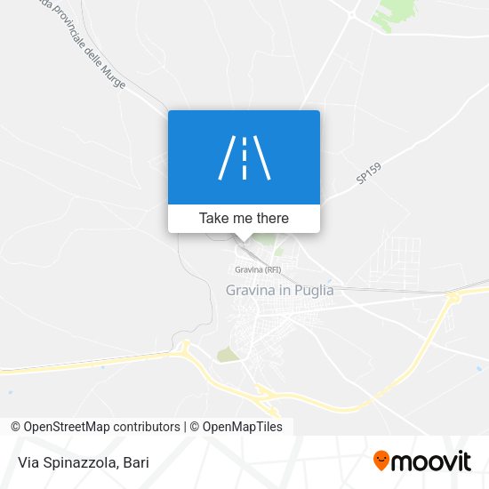 Via Spinazzola map