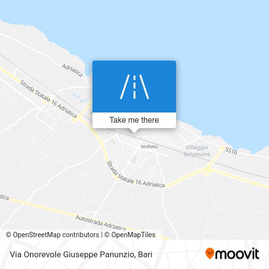 Via Onorevole Giuseppe Panunzio map