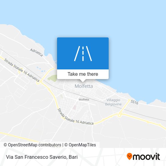 Via San Francesco Saverio map