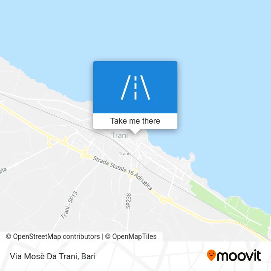 Via Mosè Da Trani map