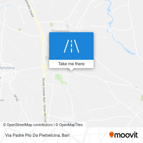 Via Padre Pio Da Pietrelcina map