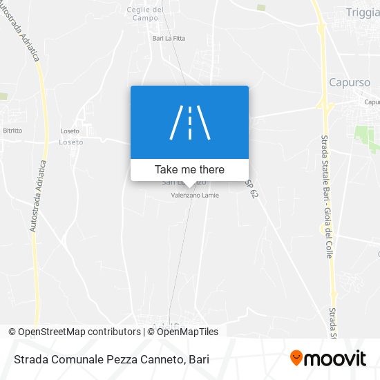 Strada Comunale Pezza Canneto map