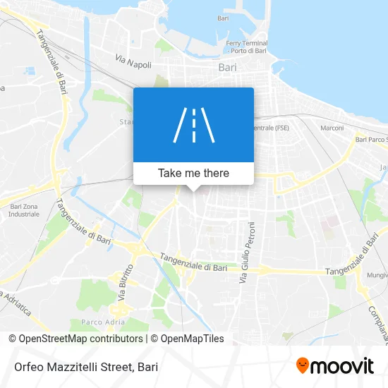 Orfeo Mazzitelli Street map