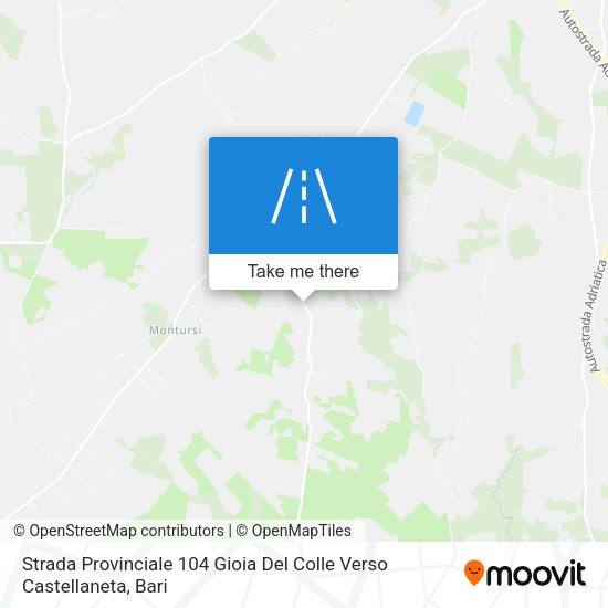 Strada Provinciale 104 Gioia Del Colle Verso Castellaneta map