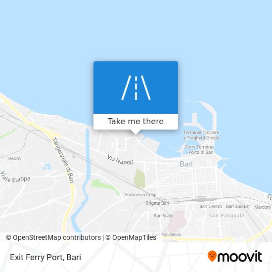Exit Ferry Port map
