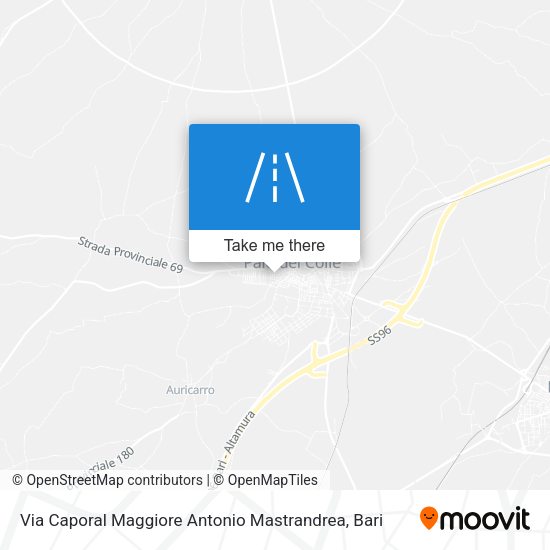 Via Caporal Maggiore Antonio Mastrandrea map
