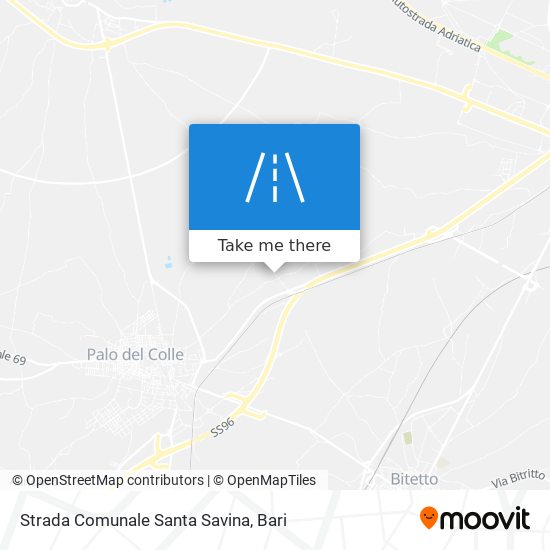Strada Comunale Santa Savina map