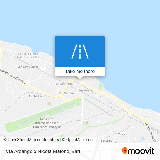 Via Arcangelo Nicola Maione map