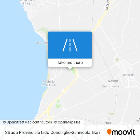 Strada Provinciale Lido Conchiglie-Sannicola map