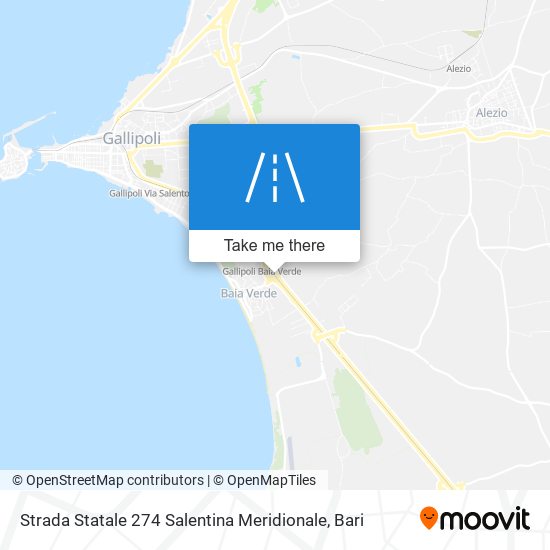 Strada Statale 274 Salentina Meridionale map