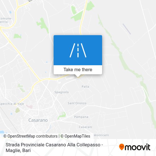 Strada Provinciale Casarano Alla Collepasso - Maglie map