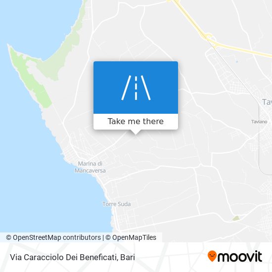 Via Caracciolo Dei Beneficati map
