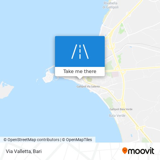 Via Valletta map