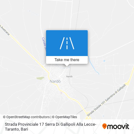 Strada Provinciale 17 Serra Di Gallipoli Alla Lecce-Taranto map
