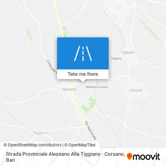 Strada Provinciale Alessano Alla Tiggiano - Corsano map