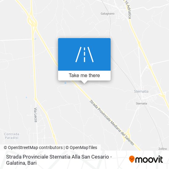 Strada Provinciale Sternatia Alla San Cesario - Galatina map
