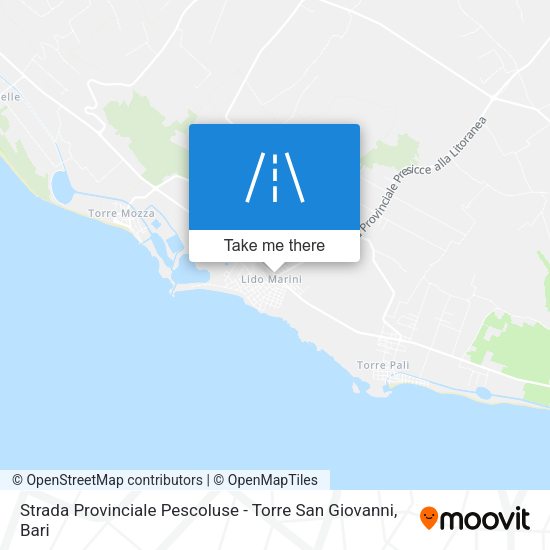Strada Provinciale Pescoluse - Torre San Giovanni map