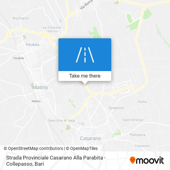 Strada Provinciale Casarano Alla Parabita - Collepasso map