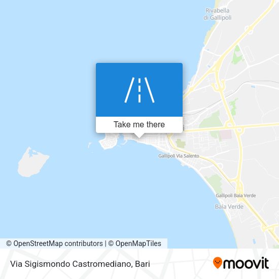 Via Sigismondo Castromediano map