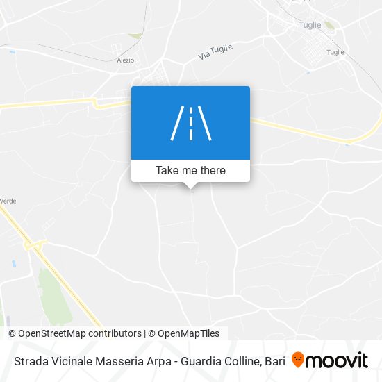 Strada Vicinale Masseria Arpa - Guardia Colline map