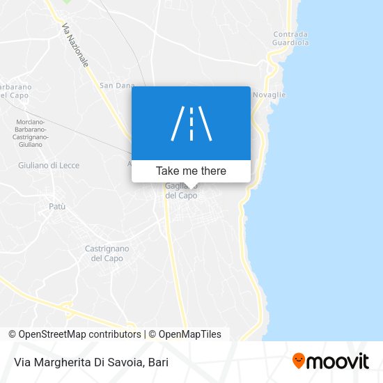 Via Margherita Di Savoia map