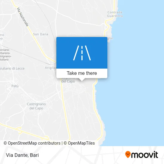 Via Dante map