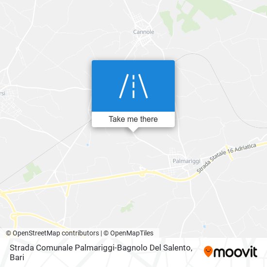 Strada Comunale Palmariggi-Bagnolo Del Salento map