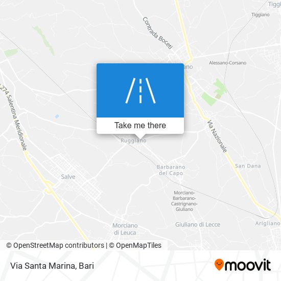 Via Santa Marina map