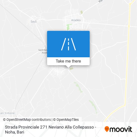 Strada Provinciale 271 Neviano Alla Collepasso - Noha map